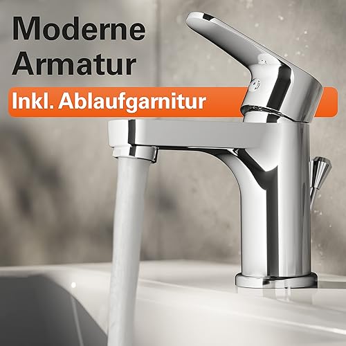 EISL Badewannenarmatur CLAUDIO, Mischbatterie Chrom mit Brauseanschluss, Wasserhahn Badewanne mit Umsteller zwischen Wanneneinlauf und Brause, Einhebelmischer NI023CALCR - Cheap-Us