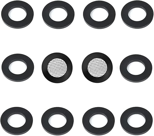 D&DHardware 12 Stück Duschkopf Dichtung enthalten 2 O Ring Filternetz Edelstahl Schlauchdichtung Gummi Scheibe für 1/2 Zoll Dusch Brausekopf - Cheap-Us