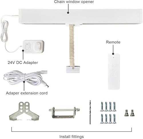 Olide Intelligenter automatischer Aluminium-Fensteröffner mit einstellbarem Hub, funktioniert mit  Alexa und Google Home Assistant - Cheap-Us
