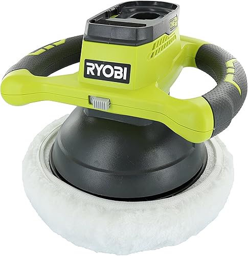 RYOBI P435 One+ 18V Lithium Ion 25.4 cm 2500 RPM Cordless Orbital Buffer/Polisher with 2 Bonnets (Battery Not Included, Power Tool Only) - Cheap-Us