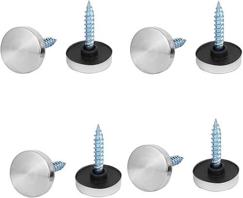 sourcing map 8 Stück 16mm Durchmesser 304 Edelstahl Kappen Abdeckung Nägel Dekorative Spiegel Schrauben - Cheap-Us