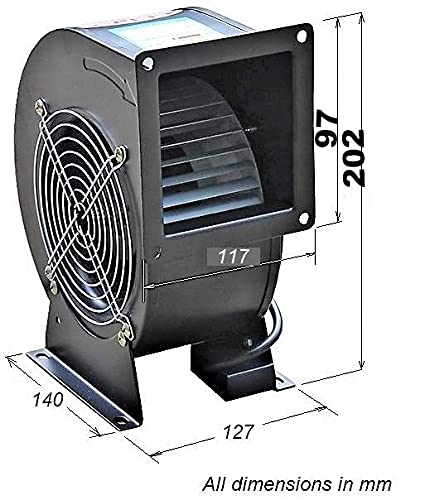 Radialventilator radialgebläse Lüfter Absauggebläse Radlüfter 130 150 200 mm (130 mm (700 m3/h)) - Cheap-Us