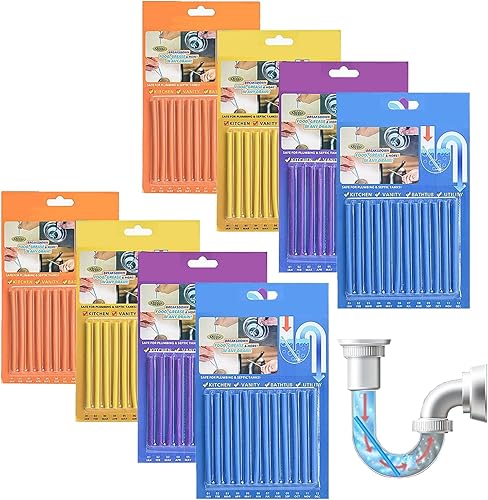 96 stück Desodorierungsmittel, Abflussreiniger und Reiniger für Abflussrohre, universal Desodorierung,Toilette, Kanalisation, Küche, Waschtisch, Badewanne,Reinigungsstab für Entwässerungsrohre - Cheap-Us