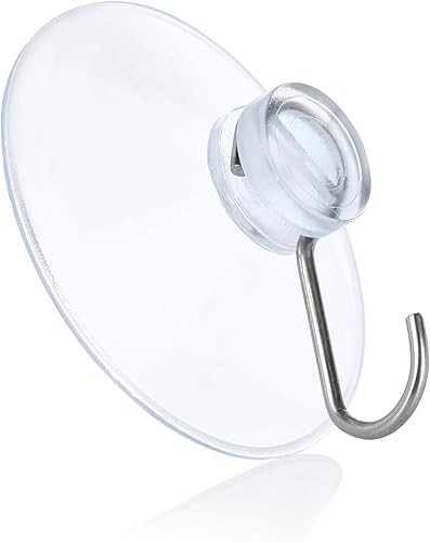 Nordstern Saugnäpfe mit Haken 10er Pack - Transparente Saughaken für Fenster, Bad und Küche - Ideal für Fensterdeko, Lichterketten und als Handtuchhalter - 40 mm - Cheap-Us