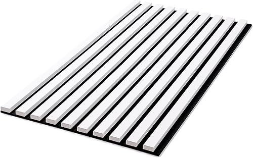 Wohnartig | Wandverkleidung | Lamellenverkleidung | Akustikpaneel | Wandpaneele auf filz | Akustikfilz | Lamellenwand | Lamellen dekor | Schwarz | 270cm Hoch | 45cm Breit | - Cheap-Us