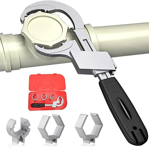 Universeller Verstellbarer Doppelendschlüssel, Multifunktionaler Badezimmerschlüssel, 80-mm-Maulschlüssel mit Offenem Ende, Verstellbare Feder für die Demontage und Montage von - Cheap-Us