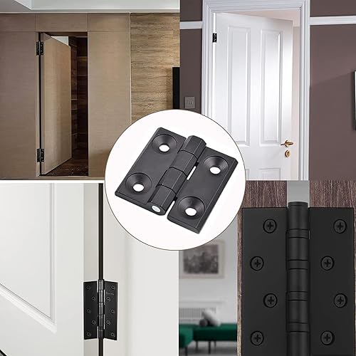 Exbrith 4 Stück Schwarz Edelstahl Scharnier Klavierband Scharnieren, Edelstahl türscharniere für Holztüren, für Feste Zimmertüren, Eingangstüren, Gartentüren, Möbeltüren, Werkzeugkästen - Cheap-Us