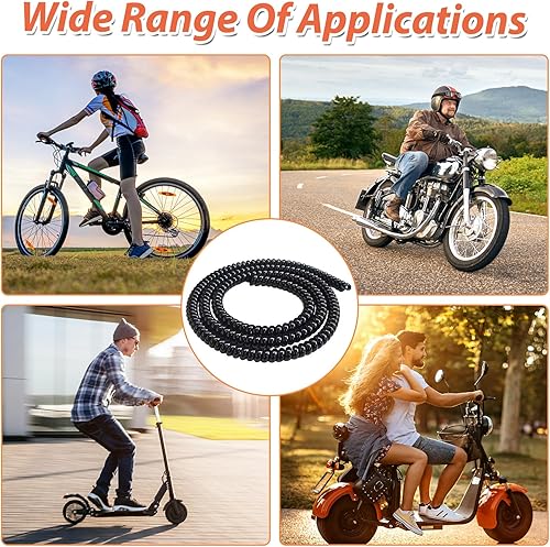 XPOOP 2 Stücke 90cm Scooter Kabelschutz Spiral Kabelschlauch Kabelschlauch Kabelspirale Kabelschutzschlauch Flexibler Spiralschlauch Kabelorganisation E-Scooter Zubehör Schwarz - Cheap-Us