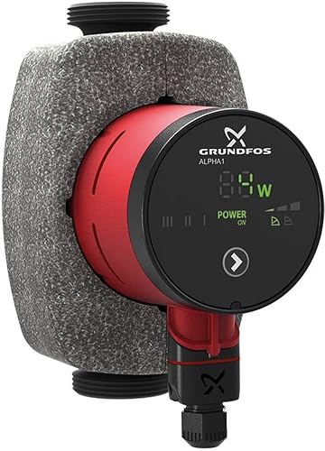 Grundfos 99160420 Umwälzpumpe Alpha1 25-60 180 mm, 240 V, rot, schwarz - Cheap-Us