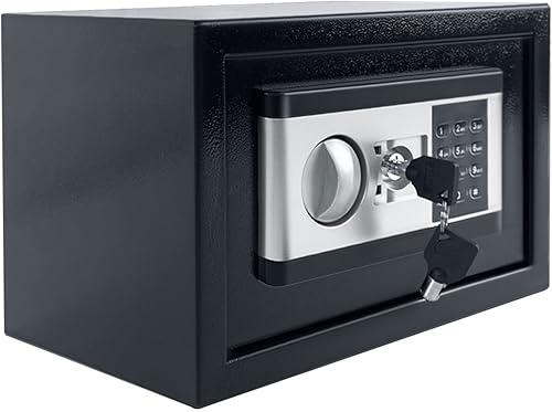 TRMLBE 34L Tresor für Zuhause Möbeltresor 38x30x30cm Safe Tresor Elektronischer mit Digitaler Passwort und 2 Sicherheitsschlüssel Wandtresor für Geld Schmuck, Schwarz - Cheap-Us