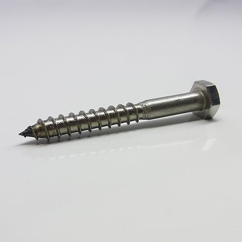 10 Stück Holzschrauben 8x60 DIN 571 V2A Edelstahl Schlüsselschrauben VA Schraube - Cheap-Us