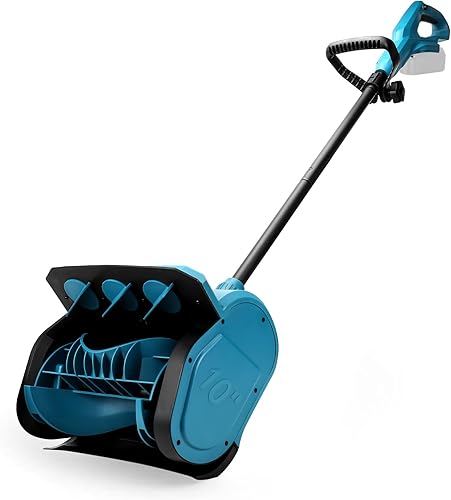 Akku Schneefräse Kompatibel mit Makita 18V Lithium-Akku, 1200W Bürstenlose Elektrische Schneefräse, 15.2cm Räumhöhe, 33cm Reinigungsbreite, 8m Wurfweite, 45° Verstellbare Richtung (Ohne Akku) - Cheap-Us