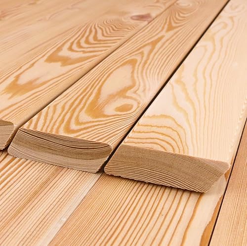 Rhombusleisten 30°, 21 x 69 mm Sibirische Lärche Fassadenprofil A/B Sortierung (Länge 2.0m) 12-er Pack - Cheap-Us