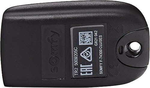 Somfy 1841026 - Keytis 2-Kanal-RTS-Fernbedienung | Zur Steuerung von 2 RTS-Tor- und Garagentormotoren, Schwarz - Cheap-Us