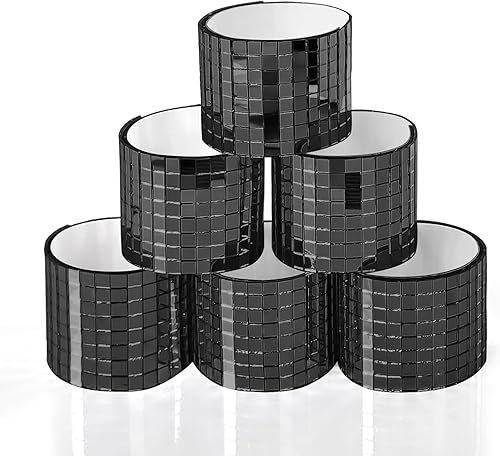 Art3dwallpanels Selbstklebende Mosaikfliesen Quadratische Glasspiegel Mosaikfliesen Spiegel für DIY Handwerk Dekoration (Silber|6 Stück) - Cheap-Us