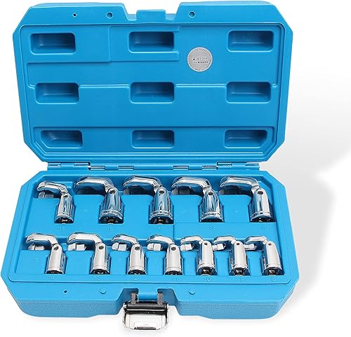 CCLIFE 19tlg Hahnenfußschlüssel Hahnenfuß Schlüssel Steckschlüssel Drehmoment 1/2' 3/8' Außenvierkantantrieb | 8-32mm - Cheap-Us