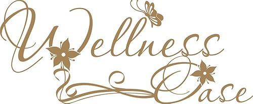 GRAZDesign Wandtattoo Bad Wellnessoase, Wandaufkleber Badezimmer Wand Aufkleber - 97x40cm / 070 schwarz - Cheap-Us