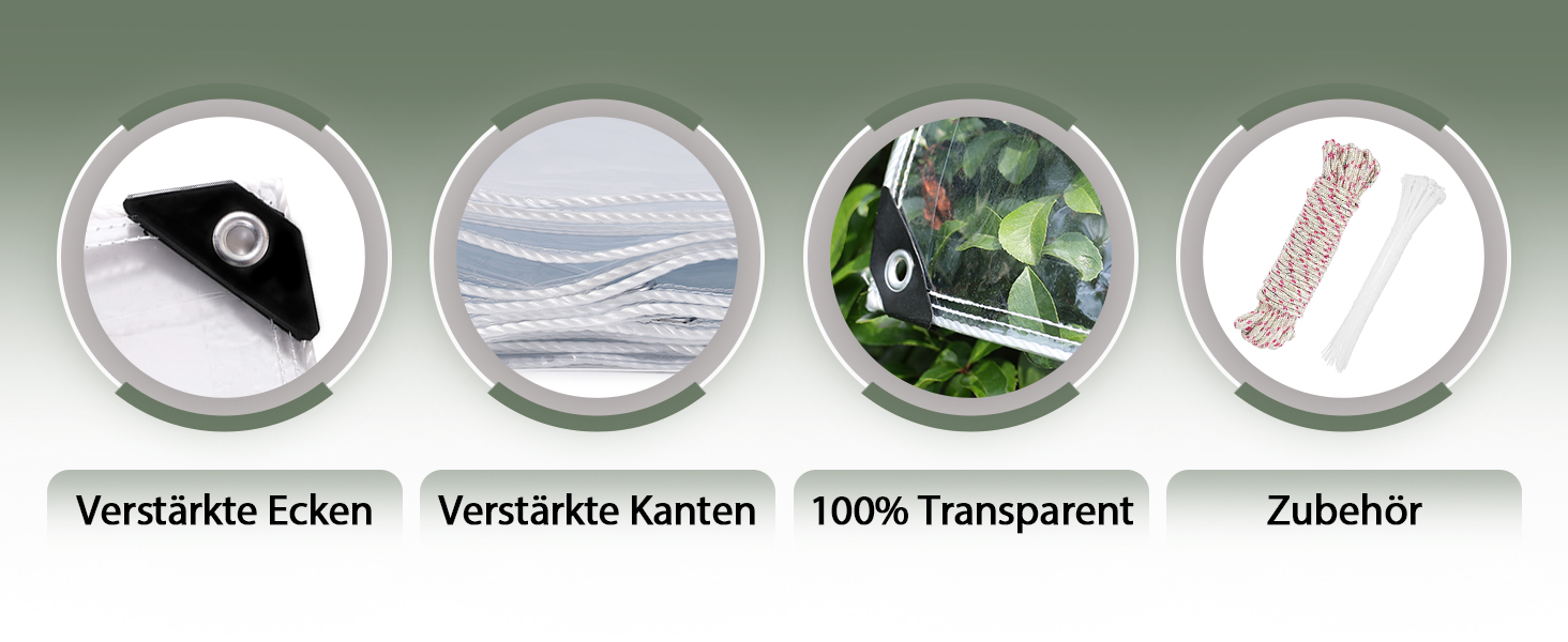 420g/m² Abdeckplane Wasserdicht Klare Abdeckfolie 