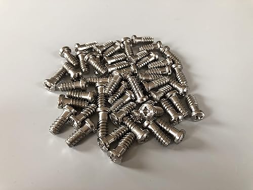 50x Euroschrauben, Möbelschrauben für Scharniere (z.B. für Pax, Komplement Scharniere), Maße 6,3 x 14,5 mm, Rundkopf - Cheap-Us