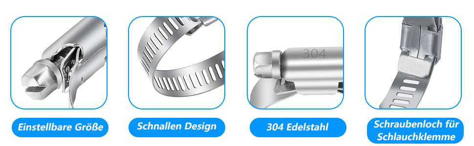 20 Stk Schlauchschellen Set