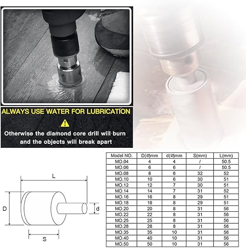 Glasbohrer Lochsäge, (10 Stücke Diamant Lochsäge), Diamant Lochsäge, Diamantbohrer Remover Werkzeuge Hohlbohrkrone für Glas, Porzellan, Keramik, Granit Stein Bohrer 6-50mm Fliesenbohrer by AniSqui - Cheap-Us