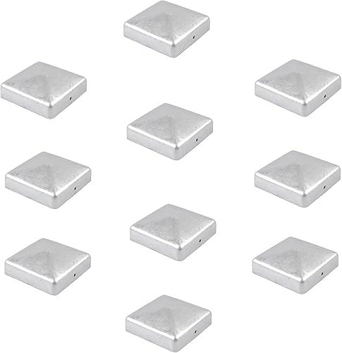 Baumarktplus 10x Pfostenkappe verzinkt Abdeckkappe für Pfosten Pyramide 101 mm 10x10cm - Cheap-Us