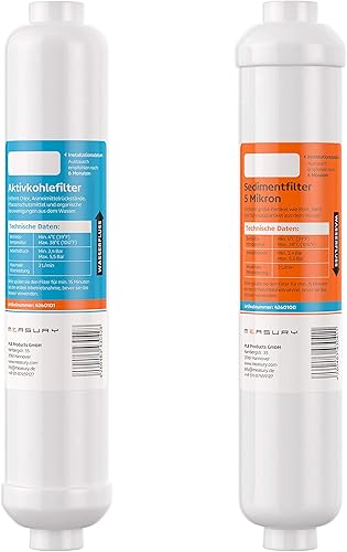 Measury Osmose Filter Set Sedimentfilter/Aktivkohlefilter, Osmoseanlage Filter Umkehrosmose Ersatzfilter - Cheap-Us