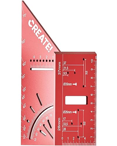 CREATE! 3D-Gehrungswinkel aus Aluminium mit 90° und 45° Funktion | Anreißwerkzeug - Cheap-Us