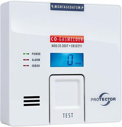 Protector CO-300F batteriebetriebener CO-Gasmelder | Präziser, langlebiger CO-Melder mit FIGARO-Sensor & beleuchtetem Display | Detektiert Kohlenmonoxid für maximale Sicherheit | Wohnwagen & Wohnmobil - Cheap-Us