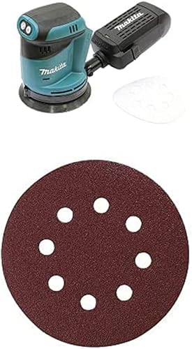 Makita DBO180Z Akku-Exzenterschleifer 18V (ohne Akku, ohne Ladegerät) + Schleifpap. Kl. 125mm K80 - Cheap-Us