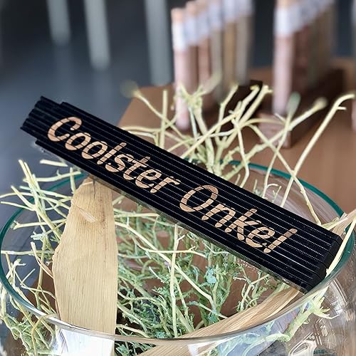 Zollstock personalisiert mit Namen Meterstab *beidseitige Gravur* Geschenk Weihnachten Vatertag Muttertag verschiedene Farben (pink) - Cheap-Us