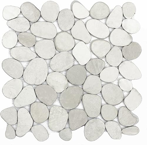 1 Mosaikfliese K-556 Kieselsteinmosaik Fliesen Naturstein Lager Verkauf Stein-Mosaik Herne NRW Bodenfliesen - Cheap-Us