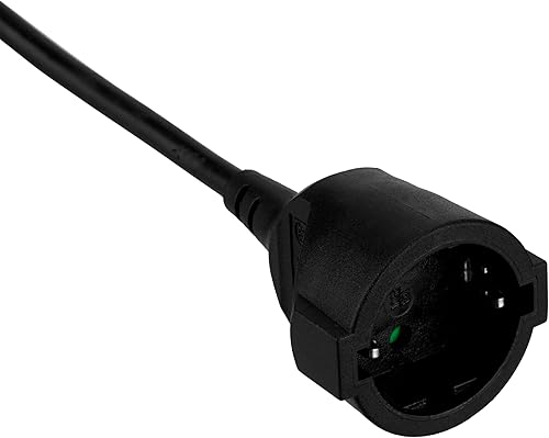 REV Verlängerungskabel - Verlängerung 2m mit Winkelstecker, 3680W, schwarz - Cheap-Us