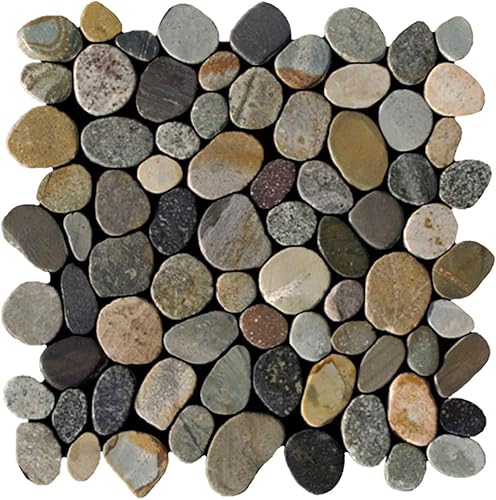 K-567 Kieselstein Mosaikfliesen geschnittene Mosaik-Steine Bodenfliesen Wandfliesen Badfliesen - Fliesen Lager Verkauf Stein-Mosaik Herne NRW - Cheap-Us