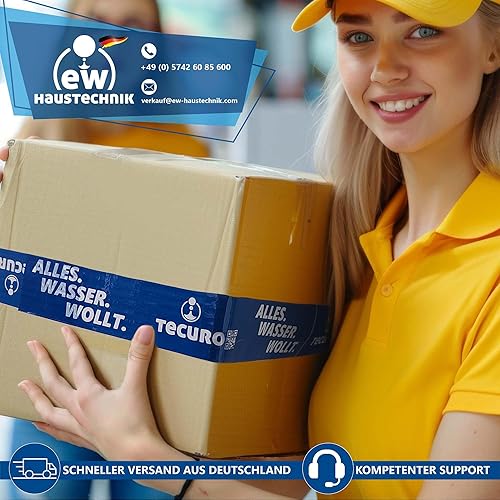 tecuro Gewinderosette (3/4) Ø 27 mm x Ø 80 mm x Höhe 30 mm, messing verchromt - Cheap-Us