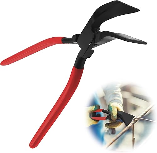 TOATELU Rot Abkantzange Falzzange: Abfalzen Werkzeug mit Rutschfestem Griff, Breit 60 mm Biegezange, Dachdecker Werkzeug aus Chrom-Vanadium-Stahl, Blechbiegezange für Heimwerker (180°) - Cheap-Us
