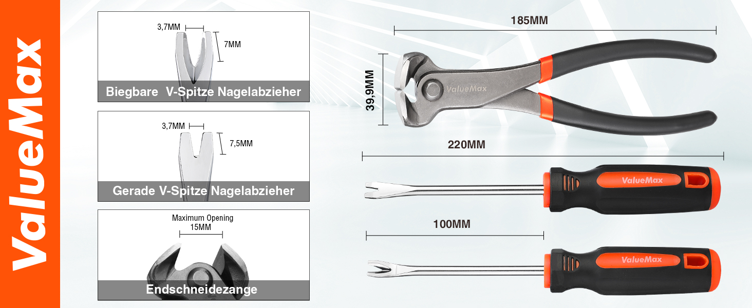 Nagelentferner-Werkzeug-Set
