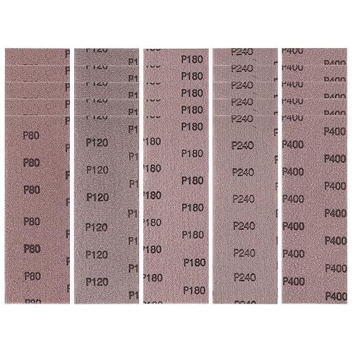 Sruhrak Netz Schleifstreifen 80 x 230mm，25 Stück Profi-Schleifgitter mit P120 Körnung, für Handschliff, Schwingschleifer und Handschleifblock - Cheap-Us