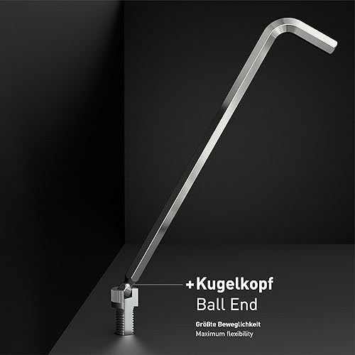 INBUS® 72380 Winkelschraubendreher (Extra lang) 2.5mm, mit Kugelkopf — Made in Germany - Cheap-Us