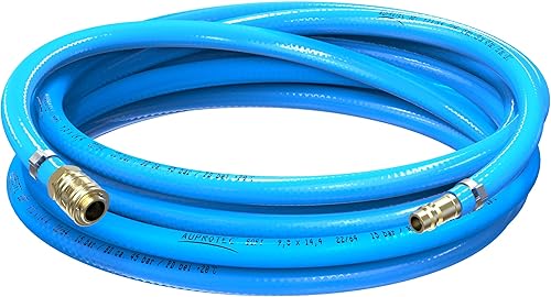 AUPROTEC Druckluftschlauch Set 13mm Ø Innen 5m PVC-Schlauch I Mit Messing Schnellkupplung für Druckluft-Kompressor I AUPROTEC Kompressorschlauch hochflexibel - Cheap-Us