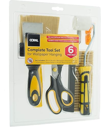 Coral 10321 Tapeten-Kit mit Pinsel und Werkzeugen zum Anbringen von Tapeten, 6-teilig - Cheap-Us