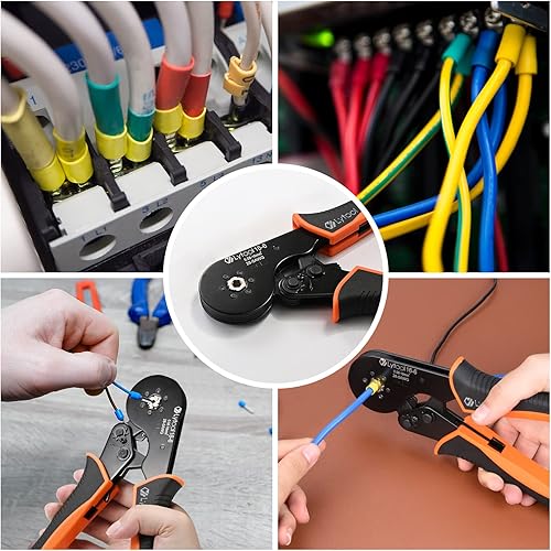 Crimpzange 0,08-16 mm², Lytool Aderendhülsenzange Sechskantige Presszange 16-6 Krimperzange Crimping Pliers für Isolierte Unisolierte Aderendhülsen Crimpverbinder - Cheap-Us