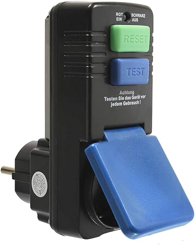 as - Schwabe Personenschutz-Zwischenstecker 30 mA – Schutzkontakt 230 V, 16 A max. 3500 W – Personenschutz-Stecker zum Schutz vor Stromschlägen - Funktionsanzeige und Testschaltung – IP44, 45230 - Cheap-Us