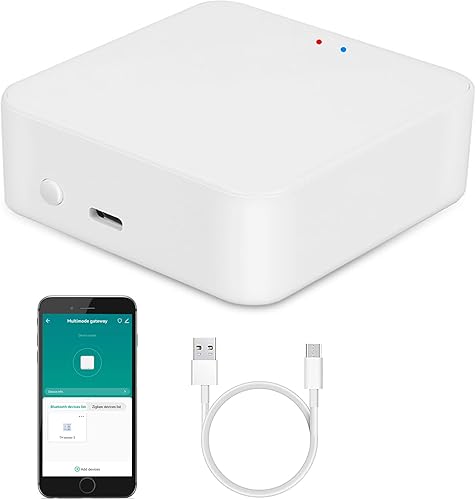 【Smart Multi-Mode Gateway】ZigBee 3.0 & Bluetooth & Mesh Hub, App Fernbedienung, Intelligente Bridge Wireless Smart Home Gateway Sprachsteuerung über Alexa/Google Home (nur Surport Tuya Smart Devices) - Cheap-Us