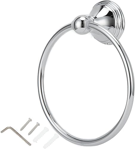 Handtuchring Handtuchhalter Handtuchhalter Retro-Stil Badezimmer Hardware Rack(893 Chrom Handtuchring) - Cheap-Us