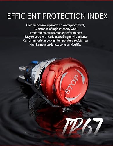 Gebildet 22mm Edelstahl Metallverriegelung Not-Aus-Druckschalter 12-220V 3A 1NO 1NC mit Anschlussstecker - Cheap-Us