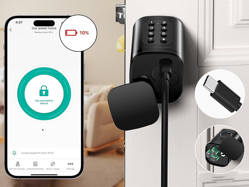 Smart Türschloss mit Fingerabdruck