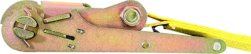4X Spanngurt mit Ratsche + Haken 10 m bis 10000 kg / 10,0 t / 10000 daN, TÜV/GS geprüft zweiteilig 2-TLG Ratschengurt gelb, 75 mm Gurtbreite Zurrgurt - Cheap-Us