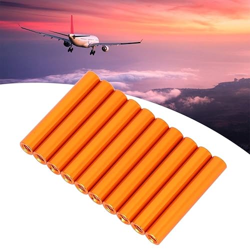 Abstandshalter für runde Abstandshalter, 10 Stk. M3 x 30 mm Aluminium-Bolzenbefestigungsstangen für Flugzeuge, Quadcopter, Orange - Cheap-Us