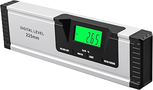 Neoteck Wasserwaage Digitaler LCD Wasserwaage Magnetisch 225mm Aluminium Winkelmesser mit LCD-Display, Audioanzeige, 4 Einstellmodi Neigungsmesser - Cheap-Us